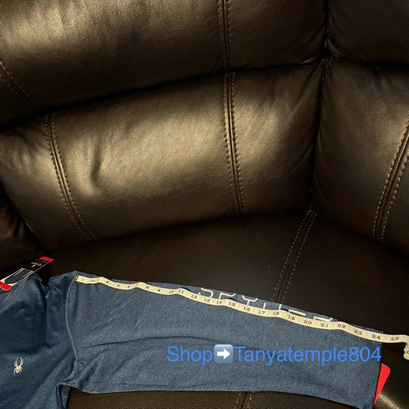 Spyder Swim Mens Long Sleeve Rashguard Shirt Blue Medium - Picture 10 of 13